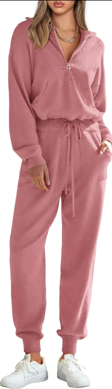 Women's 2 Piece Sweater Set Pullover Zip Up Sweatshirt Jogger Sweatpants Tracksuit Casual Outfit
